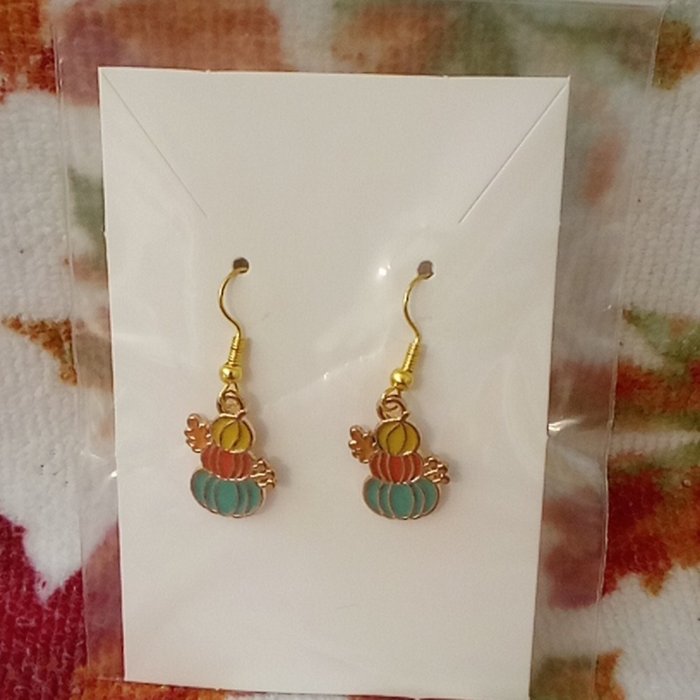 Stacked Pumpkin Earrings